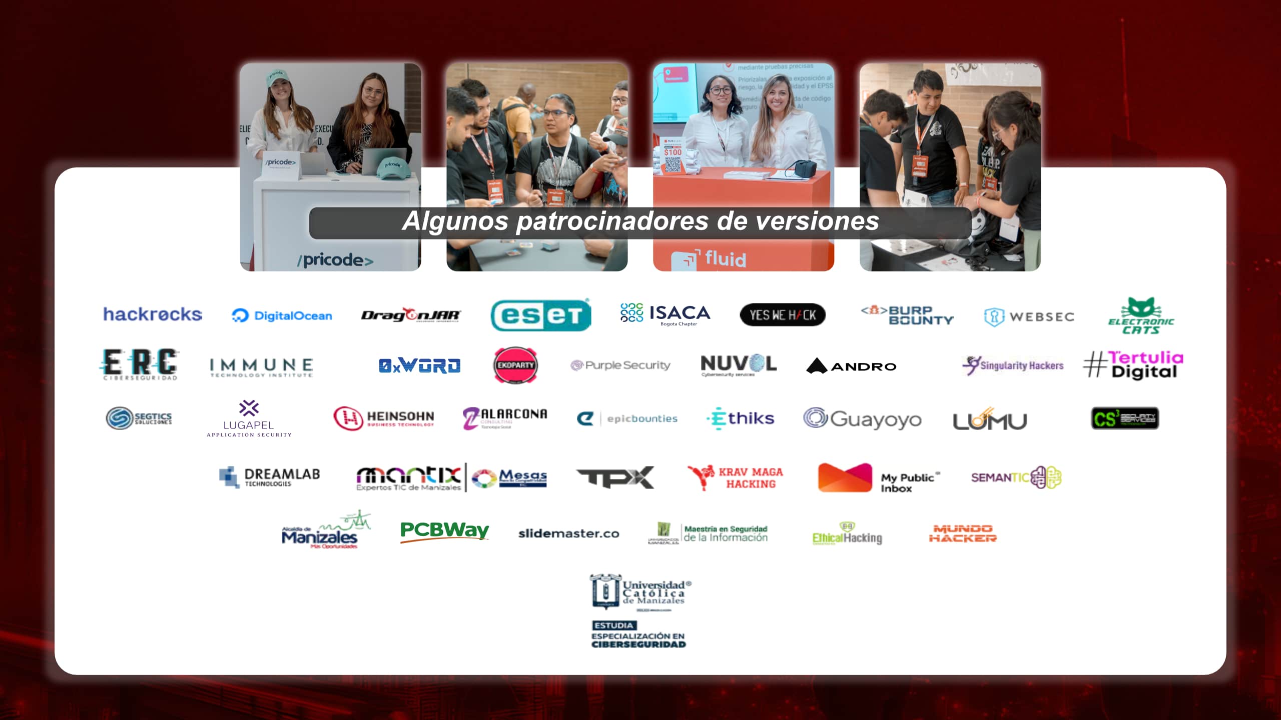 Sponsors de DragonJARCON - ESET, DigitalOcean, ISACA, YesWeHack, Dreamlab y más